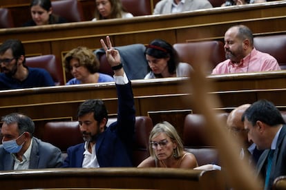 Un momento de las votaciones de este jueves en el Congreso de los Diputados.