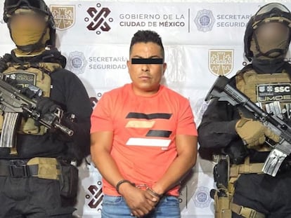 Carlos Mendoza, alias El Cindy, tras ser arrestado.