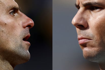 Djokovic y Nadal, en Roland Garros.