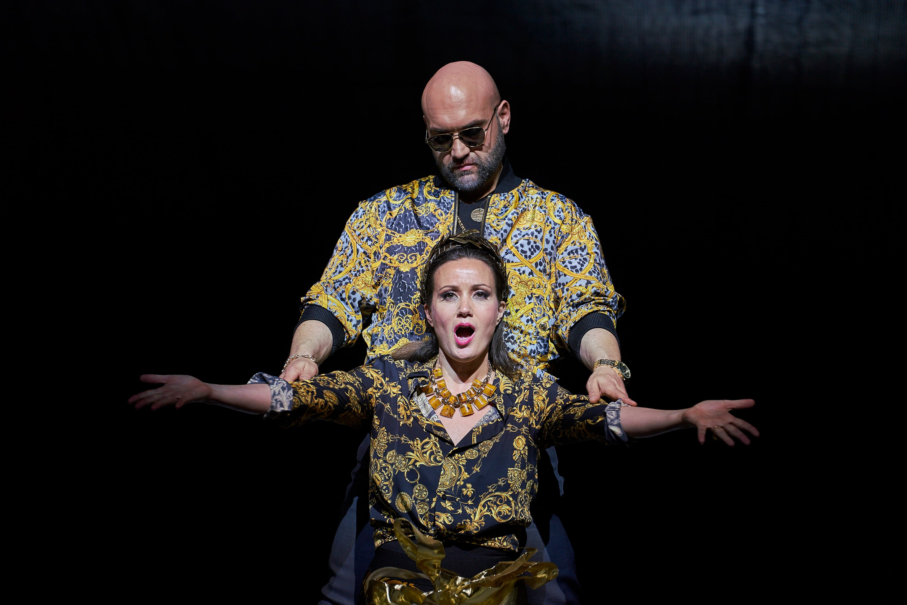 Xavier Sabata y Julie Fuchs, en un momento de un ensayo