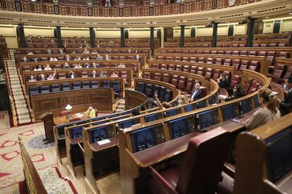 Sesión plenaria en el Congreso de los Diputados, el pasado jueves, marcada por la decisión del Gobierno de indultar a los presos del 'procés'.