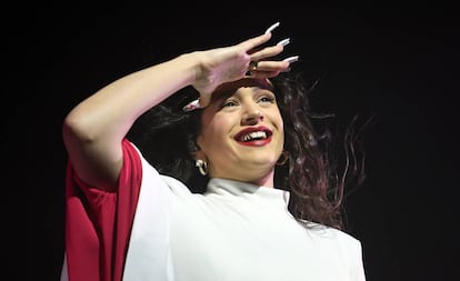 Rosalía, en el último concierto de su gira en Madrid.