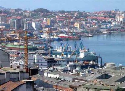 Vista de las instalaciones del puerto de Vigo.