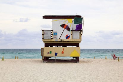 Guiños infantiles en el puesto de la calle 18, en South Beach, Miami.