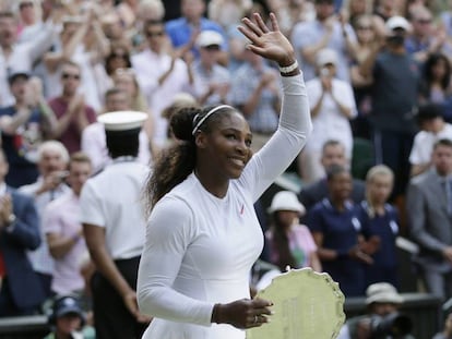 Serena Williams, ao final da partida contra Angelique Kerber em Wimbledon.