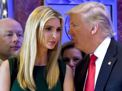 Donald Trump, com sua filha Ivanka.