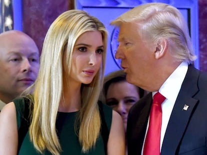 Donald Trump, com sua filha Ivanka.