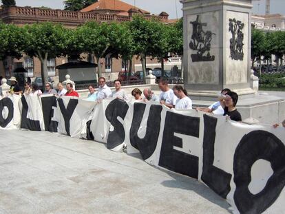 Manifestación en Alcalá de Henares contra la Ley del Suelo, en una imagen de archivo.