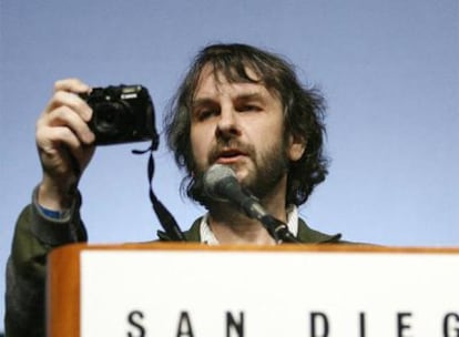 El director de cine Peter Jackson, en la convención Comic Con en San Diego.