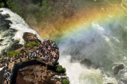 As Cataratas do Iguaçú, em Foz do Iguaçú, Paraná.