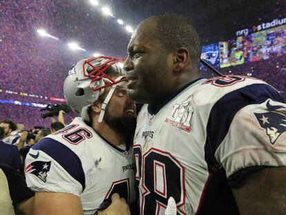 Martellus Bennett al finalizar la Super Bowl