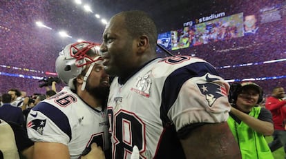 Martellus Bennett al finalizar la Super Bowl