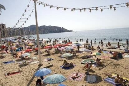 La playa de Levante, en Benidorm, una de las preferidas por los turistas.