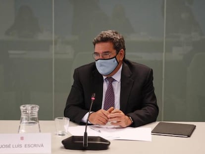 El ministro de Inclusión, Seguridad Social y Migraciones, José Luis Escrivá, este domingo en Barcelona.