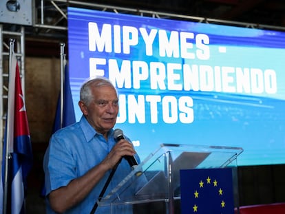 Josep Borrell, the head of European diplomacy, during an official act in Havana.