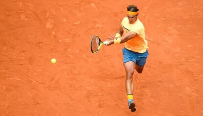 Nadal, en su victoria ante Fognini en Barcelona. 