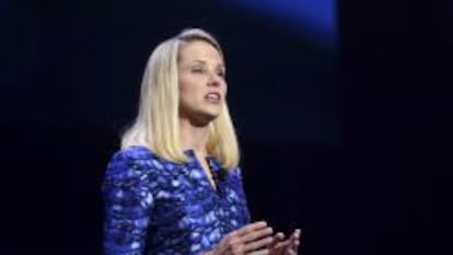 Marissa Mayer, durante su intervenci&oacute;n en el CES de Las Vegas.