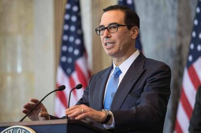 El secretario de Estado del Tesoro, Steven Mnuchin, en una comparecencia del 13 de julio.