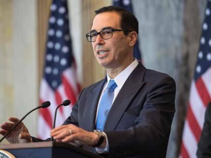 El secretario de Estado del Tesoro, Steven Mnuchin, en una comparecencia del 13 de julio.