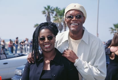 Samuel L Jackson y su esposa, la actriz LaTanya, en 1997.