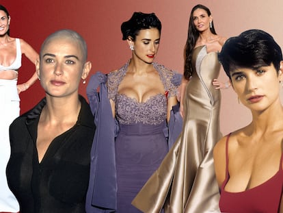 Demi Moore, en distintos momentos de su carrera.