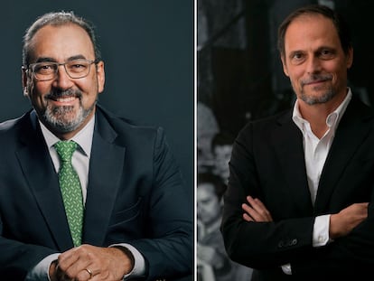 Sergio Díaz-Granados, presidente ejecutivo de CAF-Banco de Desarrollo de América Latina, y Jan Martínez Ahrens, director de EL PAÍS América.