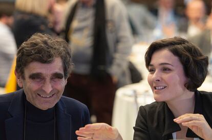 Adolfo Domínguez junto a su hija, Adriana Domínguez.