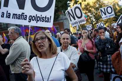 Manifestantes en 'Rodea el Congreso'.