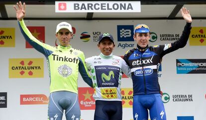 Contador, Nairo y Martin, el podio de la Volta.