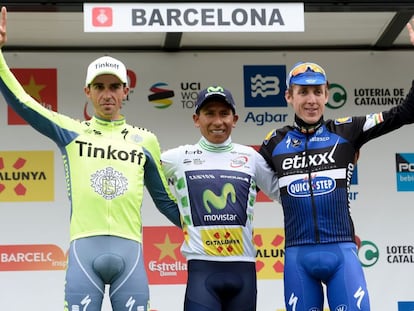 Contador, Nairo y Martin, el podio de la Volta.