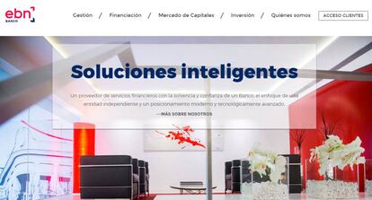 Página web de EBN Banco.