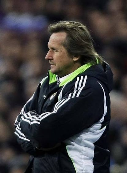 Bernd Schuster, en un partido del Madrid en el Bernabéu.