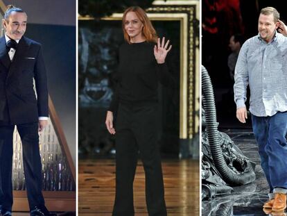 De izquierda a derecha: Los diseñadores John Galliano, Stella McCartney y Alexander McQueen.
 
   