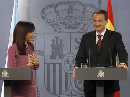 José Luis Rodríguez Zapatero y  Cristina Fernández