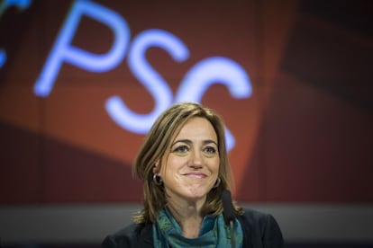 Carme Chacón, en el moment de valorar els resultats del PSC.