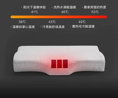 Almohada inteligente de Xiaomi: zona de calefacción y masaje.