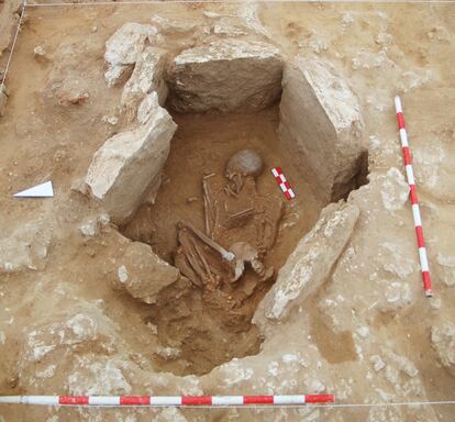 Uno de los enterramientos más elaborados de la necrópolis del campo de hockey, en Cádiz.