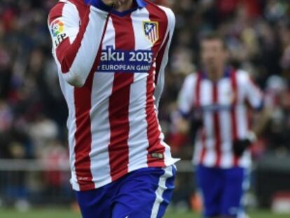 Griezmann celebra su gol contra el Real Madrid.