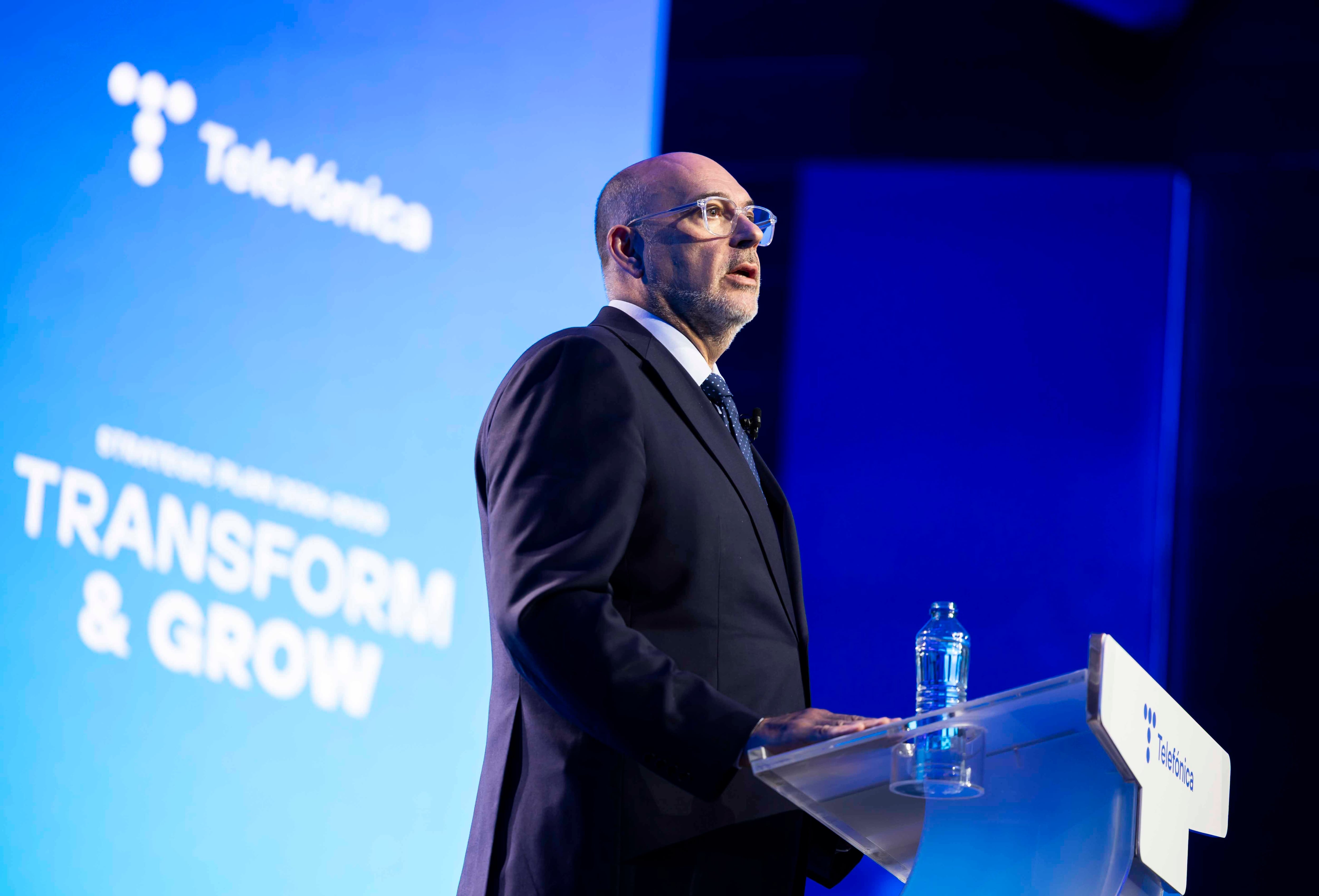 Emilio Gayo, en la presentación del plan estratégico de Telefónica, el pasado 4 de noviembre.