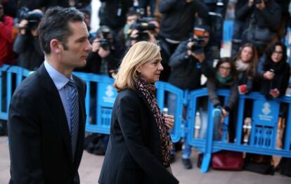 Llegada de la infanta Cristina e Iñaki Urdangarin a los juzgados por el 'caso Nóos' en Palma de Mallorca.