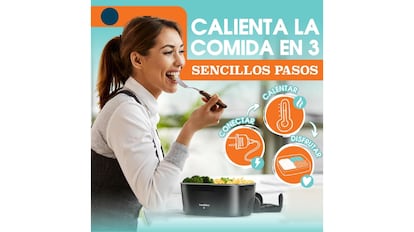 Esta es la fiambrera eléctrica más vendida en Amazon que se puede conectar en cualquier lugar