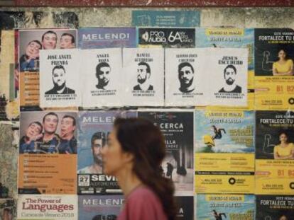 Grupos feministas de Sevilla impulsan una campaña para promover el rechazo a quienes amparen a los cinco condenados