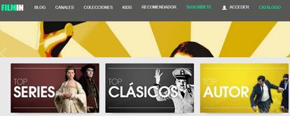 Página web de Filmin.