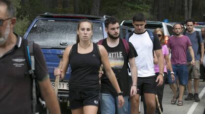 La hija de Blanca Fernández Ochoa participa en la búsqueda en Cercedilla.