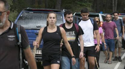 La hija de Blanca Fernández Ochoa participa en la búsqueda en Cercedilla. 