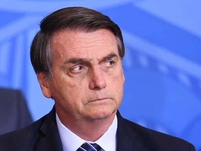 Jair Bolsonaro em ato no Palácio do Planalto no último dia 29.