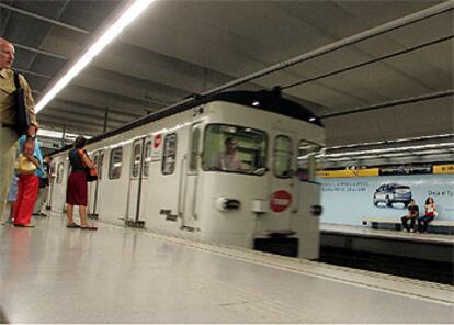 Una estación de metro cercana al Fórum, una vez solventada la avería.