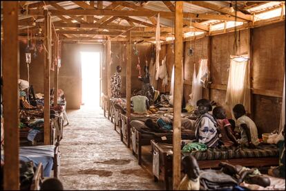 Sala principal de la clínica de MSF en Melut.