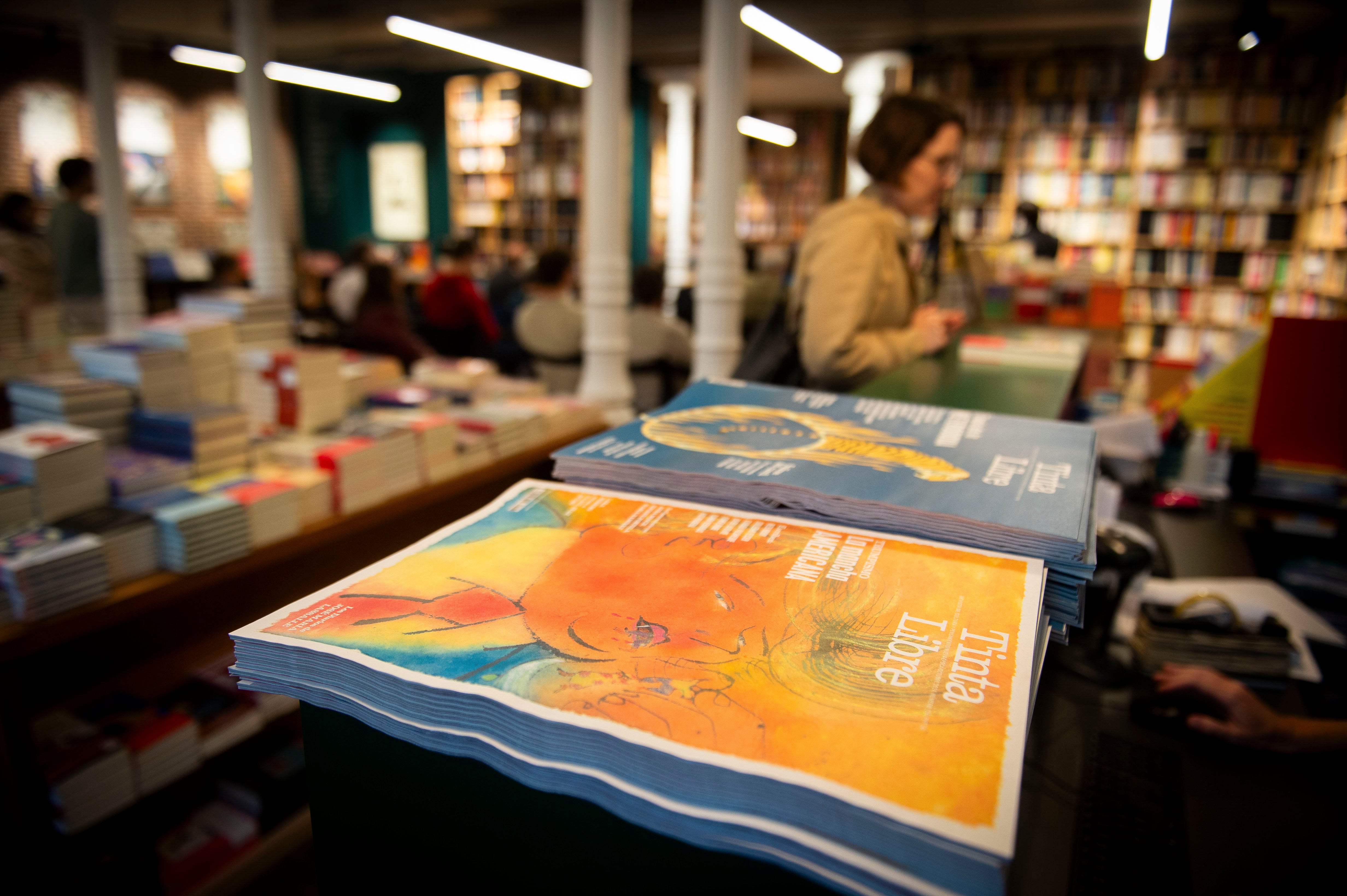 Ejemplares de 'TintaLibre' en la Librería Antonio Machado de Madrid.