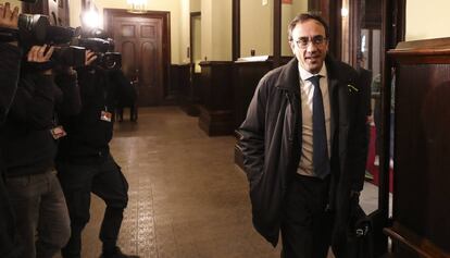 El diputado por Junts per Catalunya Josep Rull, en un momento en el Parlament.
